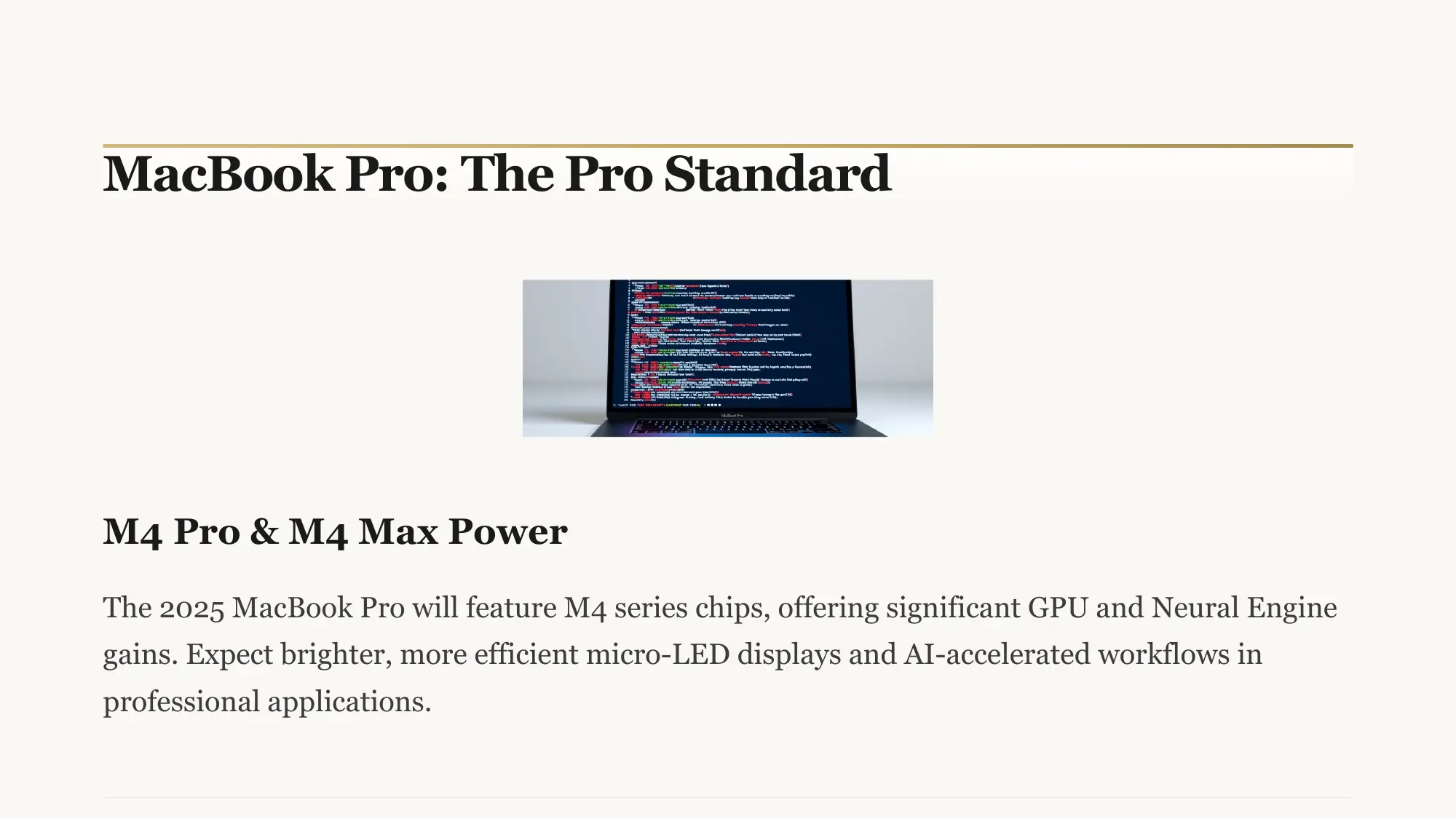 MacBook Pro - The Pro Standard