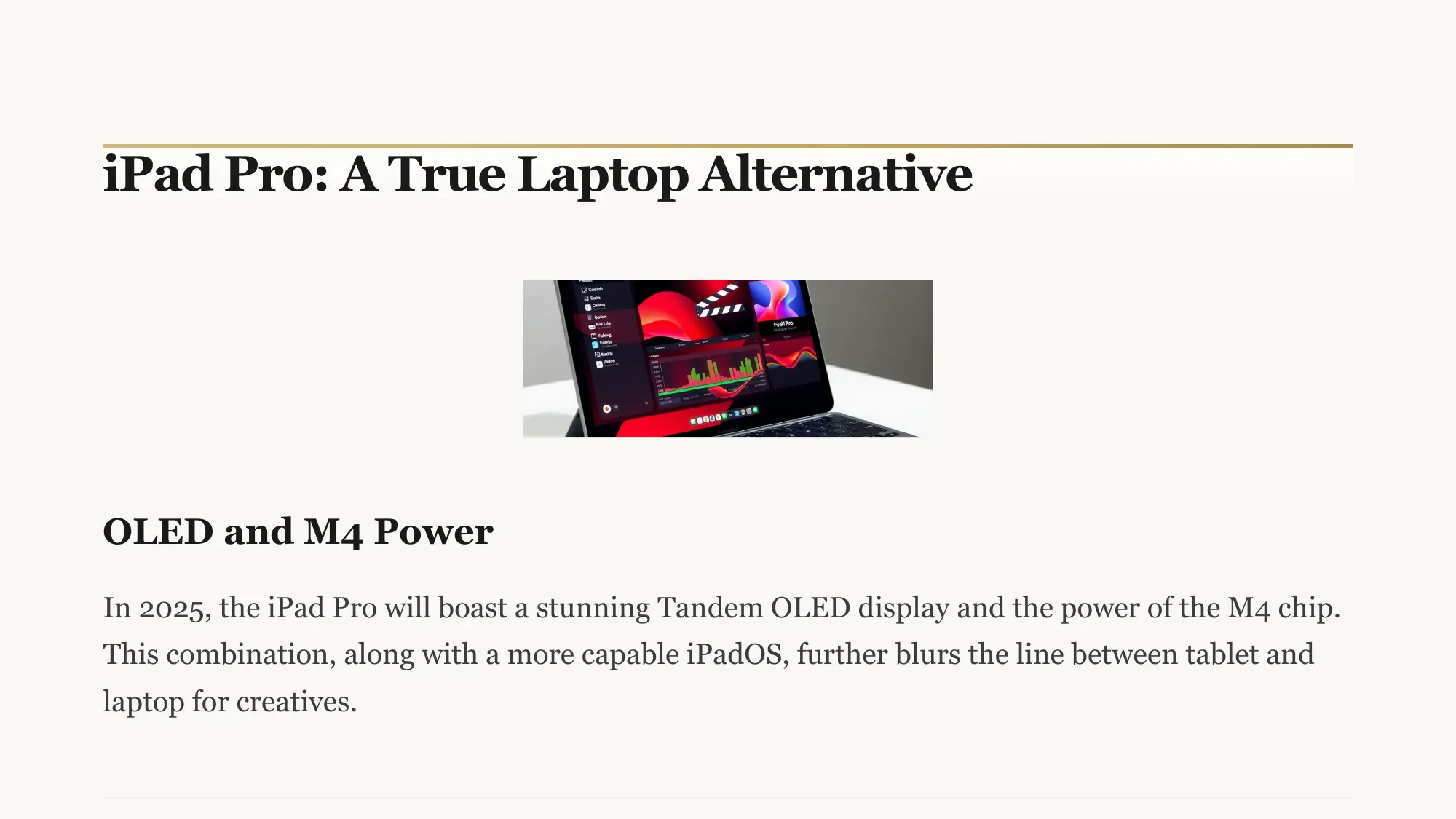 iPad Pro - A True Laptop Alternative